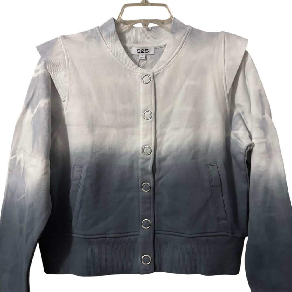 NWT 525 America Born in Bklyn Storm Cloud Multi French Terry Dip Dye Jacket M